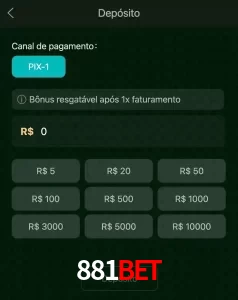 deposits 881BET